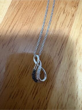 Delicate Sterling Silver Rope Chain Necklace with Sterling Silver pendant